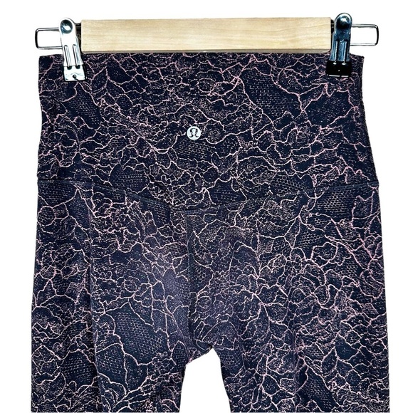 LULULEMON Align Full Length 28” Leggings in Lacescape Spanish Rose Black - Picture 9 of 11